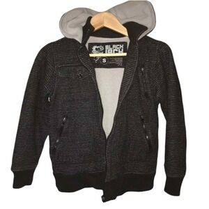 Black Jack Boys Hooded Sweater Jacket Size Small